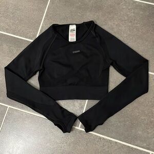 Gymshark FLEX SPORTS LONG SLEEVE CROP TOP size Small